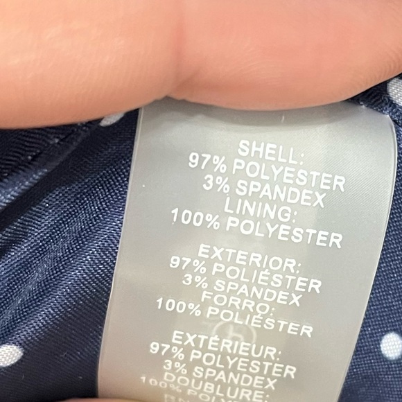 3/20 Tommy Hilfinger Navy & White Button down Classic Blazer with Lining size 8 - Picture 12 of 15